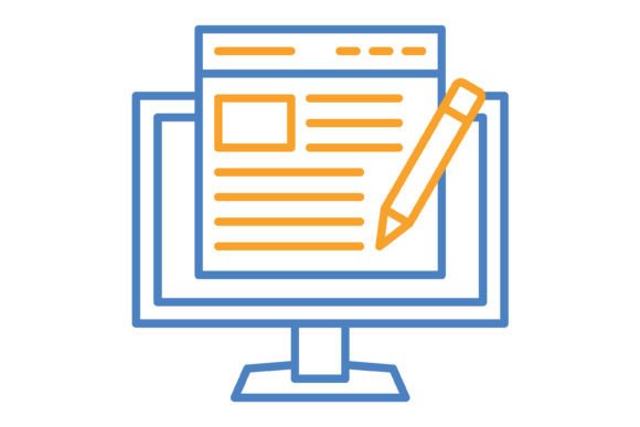 A Strategic Asset: Leveraging the Blogging Blue Orange Line Icon for Clarity and Impact