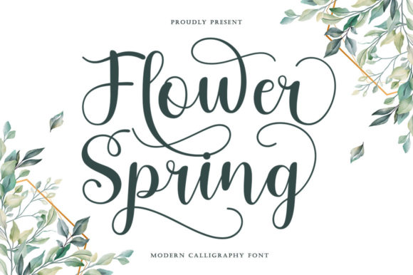 Flower Spring Font: Modern Calligraphy for Elegant Projects