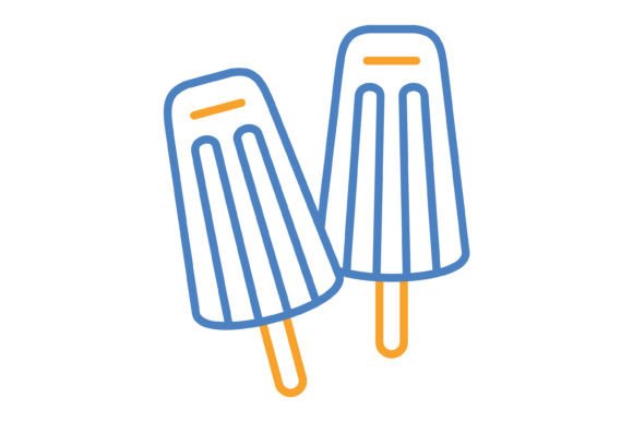 Ice Lolly Blue Orange Line Icon: A Practical Evaluation for Modern Design Needs