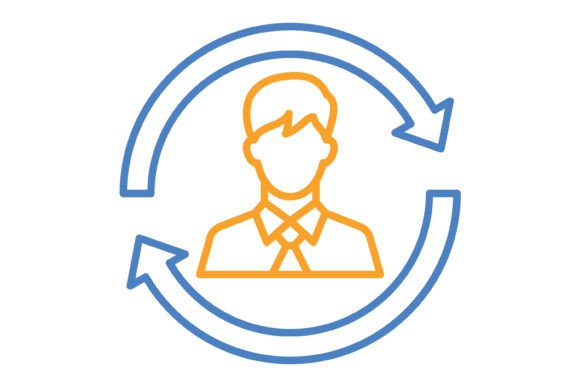 Mastering Retargeting Visuals: The Remarketing Blue Orange Line Icon