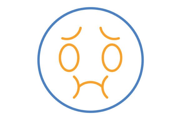 Mastering Visual Communication with the Sick Emoji Blue Orange Line Icon