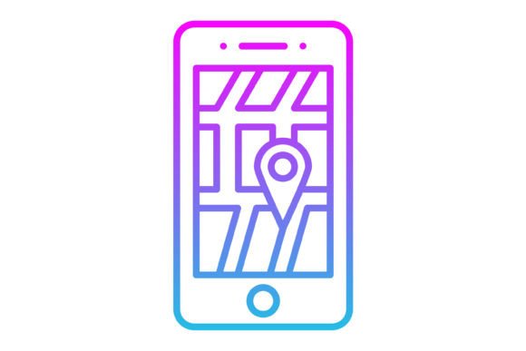 Mobile Map Line Gradient Icon: The Visual Language of Modern Digital Navigation
