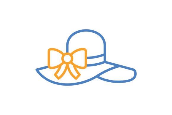 Pamela Hat Blue Orange Line Icon: A Modern Design Essential