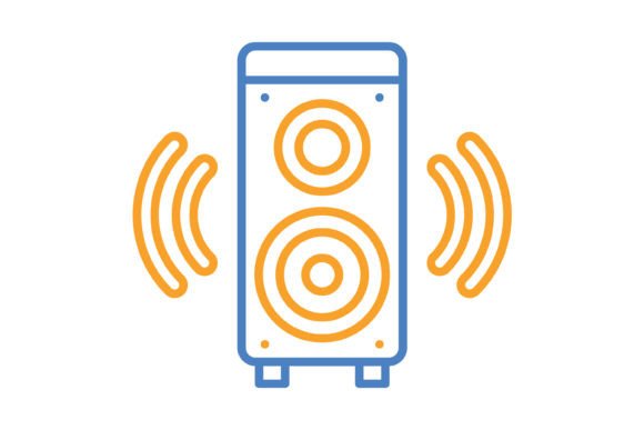 Practical Iconography: The Speaker Blue Orange Line Icon