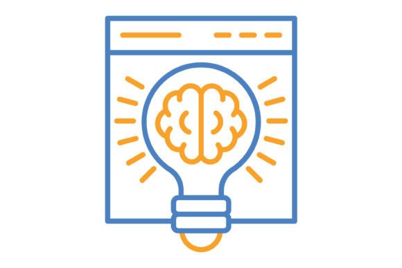 Strategic Implementation of the Solution Blue Orange Line Icon for Professional Impact