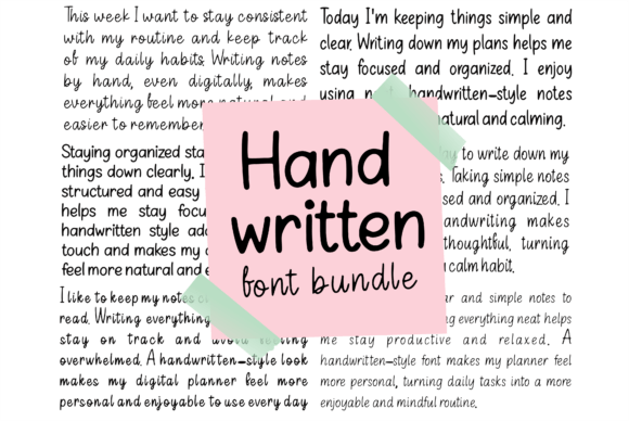 The Human Touch: Elevating Digital Design with the Handwritten Font Bundle