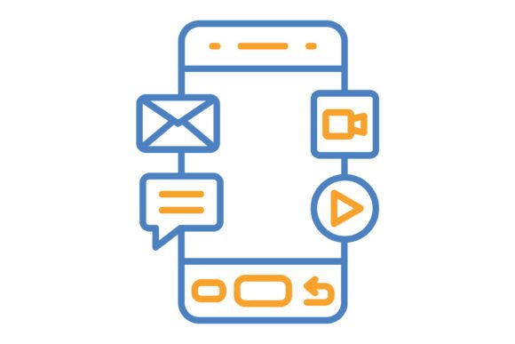 The Visual Language of Digital Connection: Deconstructing Social Media Blue Orange Line Icon Sets