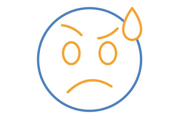 Understanding the Confusing Emoji Blue Orange Line Icon